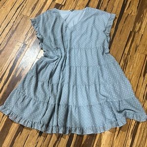 Light Blue Polka Dot Dress